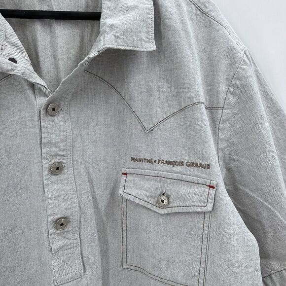 Vintage 80s Le Jean De Marithe Francois Girbaud Jean Shirt - Picture 2 of 5